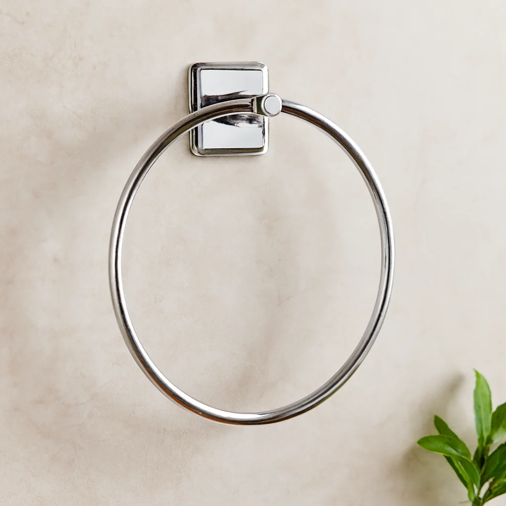 Yuvarlak Metal Yapışkanlı Banyo Havluluk