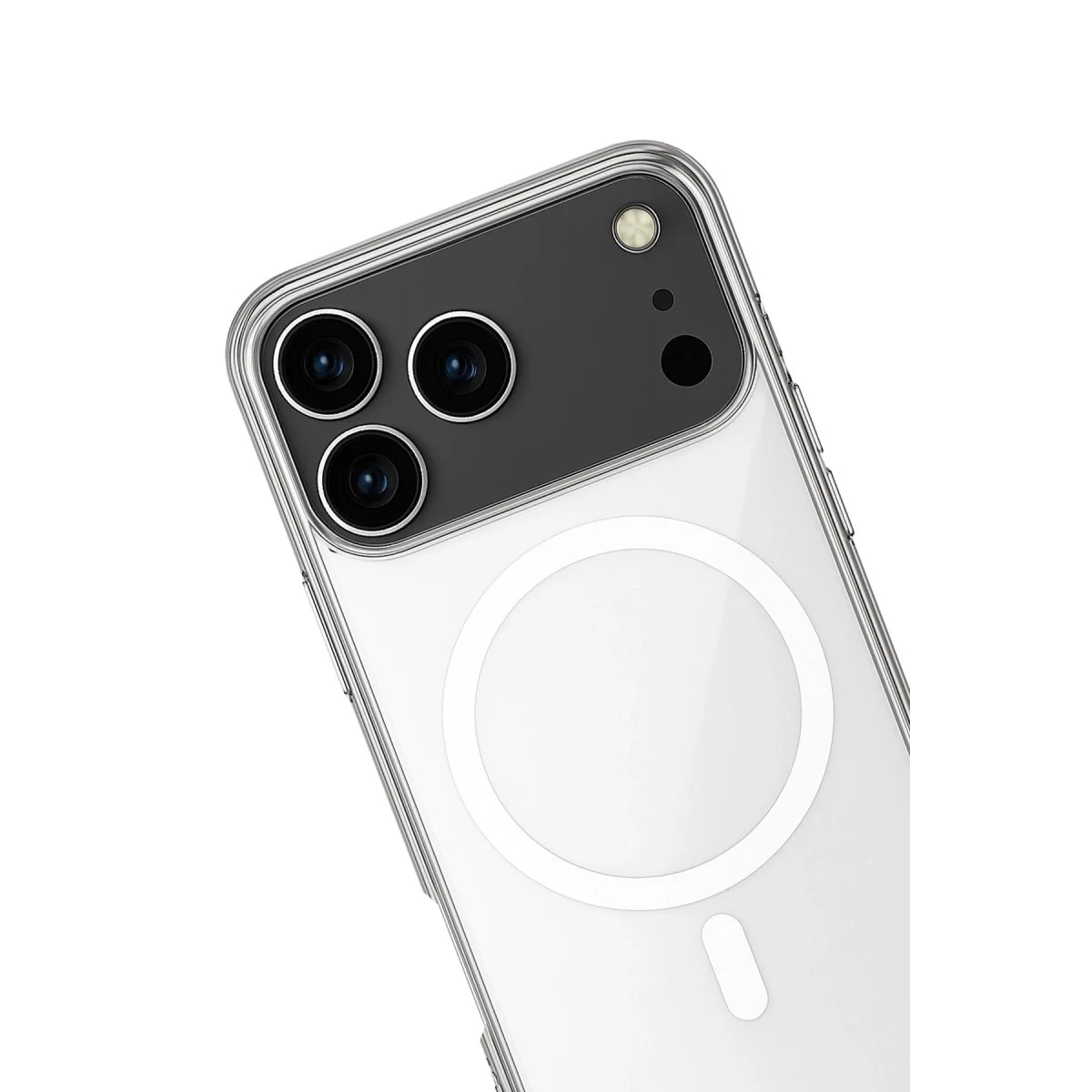 Apple İphone 17 Pro Kılıf Magneticsafe Şeffaf Silikon - Şeffaf görsel 2