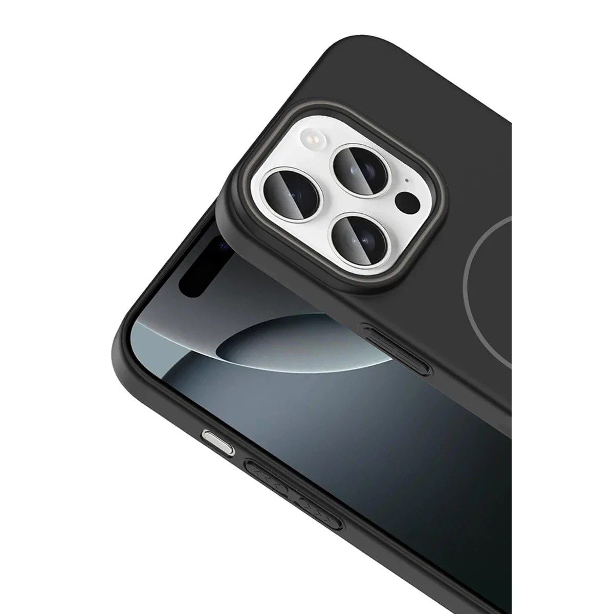 Joko Apple iPhone 15 Pro Max Broş Magsafe Kapak - Füme görsel 2