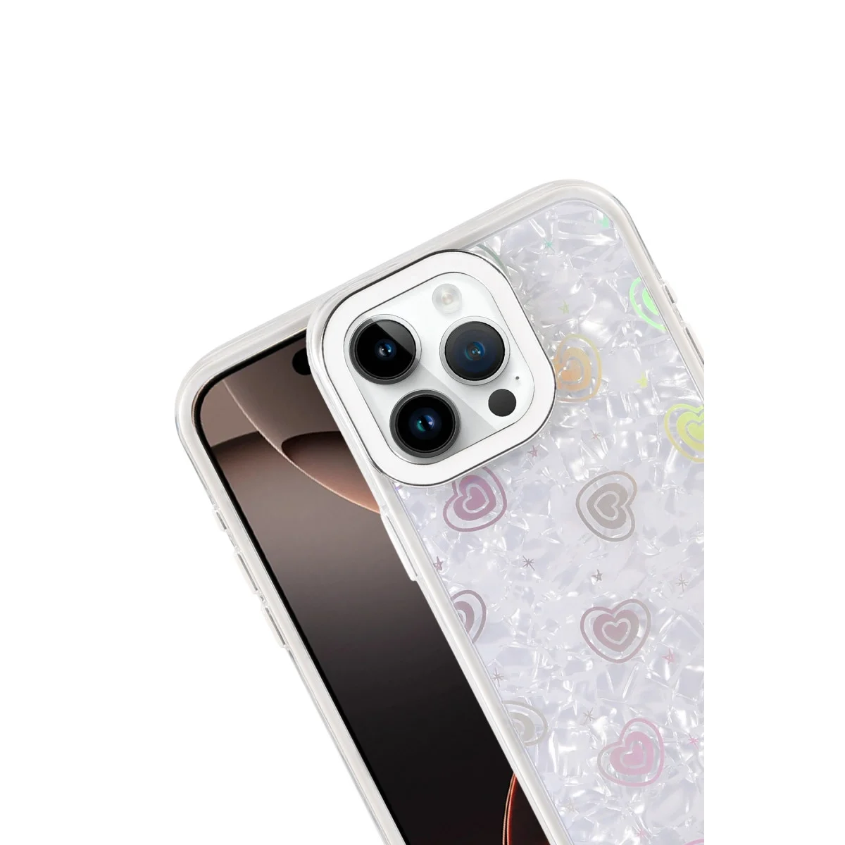 Apple İphone 16 Pro Lumi Desenli Kapak - Beyaz görsel 2