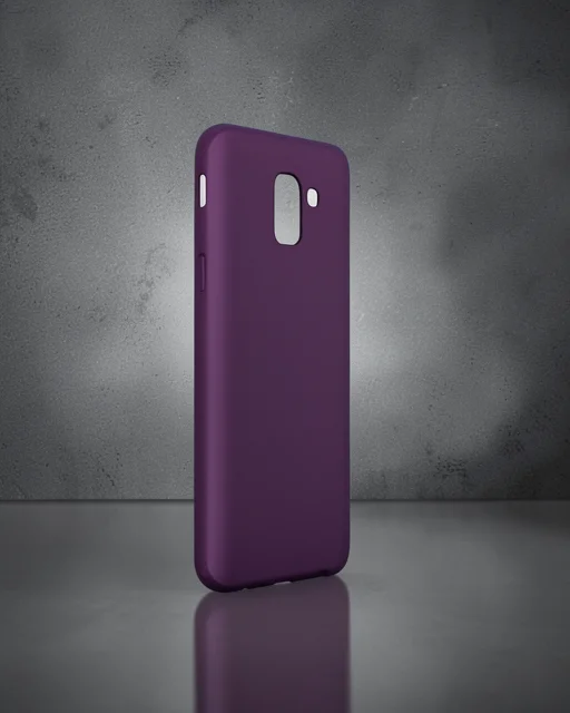 Samsung Galaxy J6 Kılıf First Silikon - Mürdüm