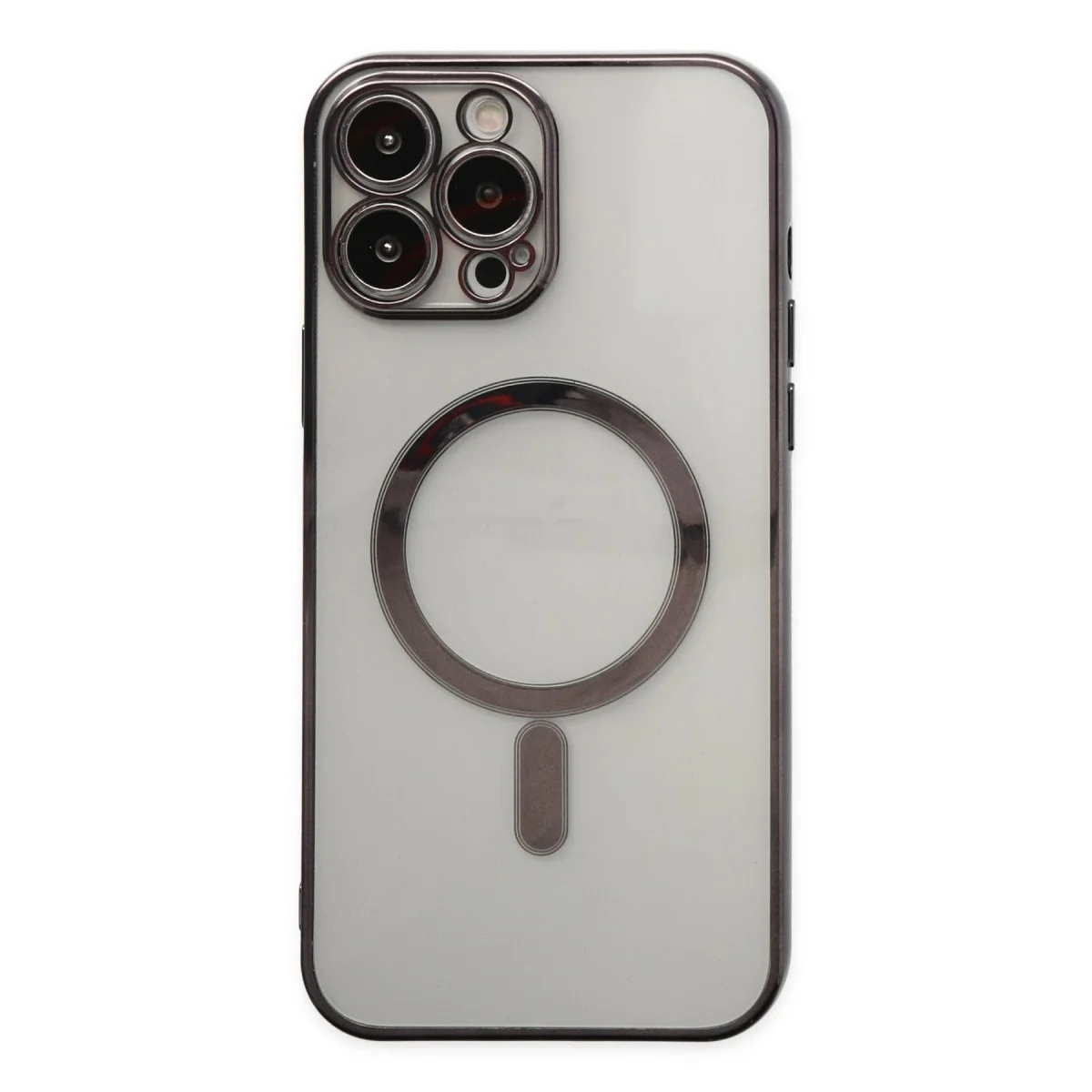 Apple İphone 14 Pro Kılıf Magneticsafe Lazer Silikon - Siyah görsel 2