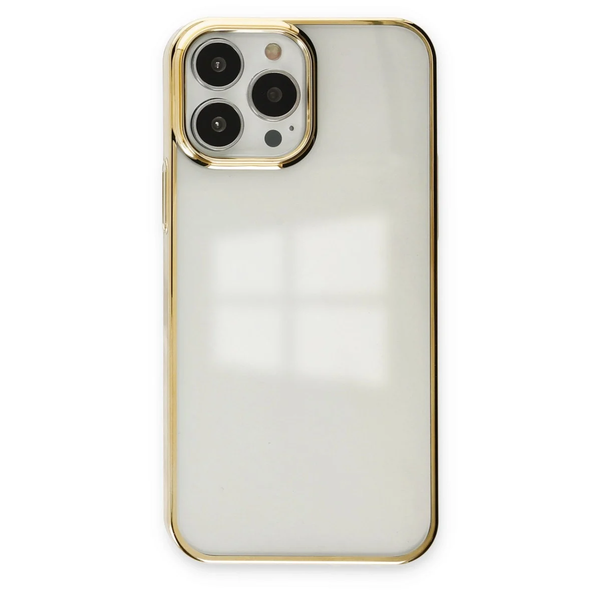 Apple İphone 13 Pro Max Kılıf Element Silikon - Gold