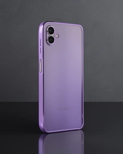 Samsung Galaxy A04 Kılıf Razer Lensli Silikon - Mor
