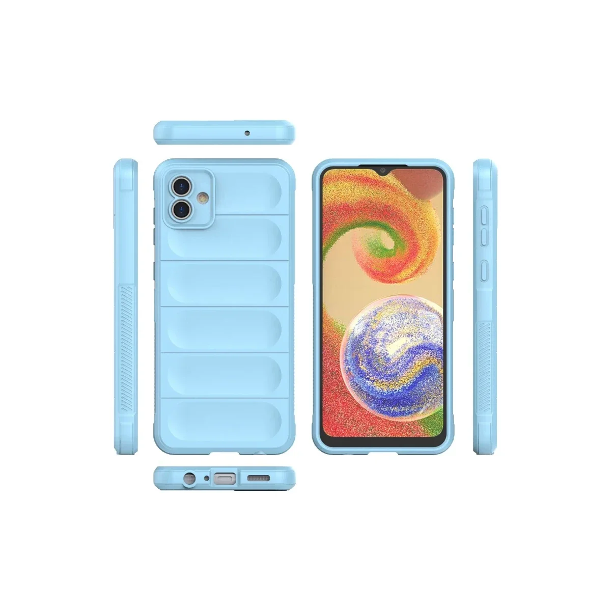 Samsung Galaxy A04 Kılıf Optimum Silikon - Sky Blue görsel 3