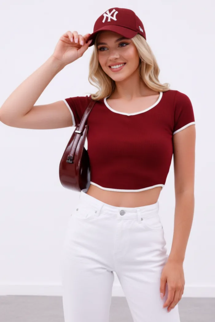 Kadın Kısa Kollu Rahat Kesim T-Shirt - Görsel 2