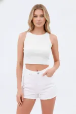 Kadın Nefes Alan Yapıda Pamuklu Crop