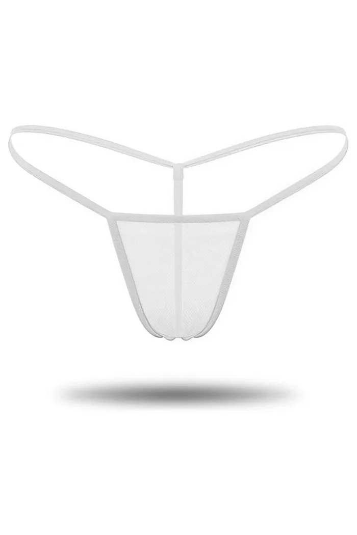 3'lü Renkli  Tül String Tanga TM0369 - Görsel 2