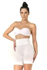 Beyaz MI Emay 2017 Düşük Bel Double Pantalon Korse - Görsel 2
