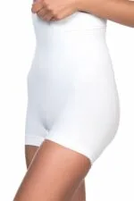 Beyaz MI Emay 2055 Yüksek Bel Masajlı Boxer Korse - Görsel 2