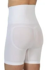 Beyaz MI Emay 2091 Önü Dantelli Yüksek Bel Boxer Korse - Görsel 2