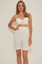 Beyaz MI Emay 3005 Soft Uzun Paçalı Boxer Korse