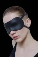 Düz Siyah Maske Uyku Gözlüğü - Görsel 2