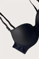 Mikro Kumaş Push Up Dolgulu Balenli Günlük Tek Destekli Sütyen - Görsel 2