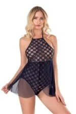 Lacivert Bodysuit Gecelik - Görsel 3