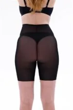 Siyah MI EMAY 2705 Lazer Tül Toparlayıcı Paçalı Boxer Hayalet Korse - Görsel 2