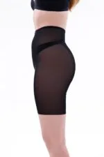 Siyah MI EMAY 2705 Lazer Tül Toparlayıcı Paçalı Boxer Hayalet Korse - Görsel 3