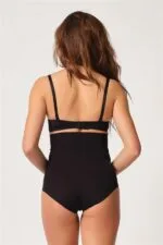 Siyah MI Emay 2708 Lazer Yüksek Bel Kesim Slip Hayalet Korse - Görsel 2