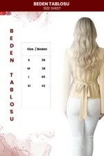Kadın İspanyol Kollu Modern Stil Bluz - Görsel 5
