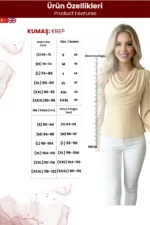 Kadın İspanyol Kollu Modern Stil Bluz - Görsel 6