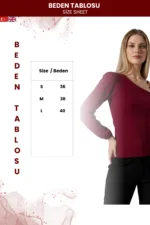 Kadın Aksesuarlı Şık Krep Bluz - Görsel 5