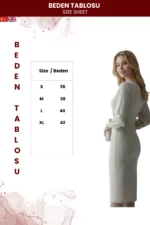 Kadın Manşet Detaylı Modern Elbise - Görsel 5
