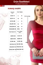 Kadın Zamansız Moda Kadife Elbise - Görsel 6