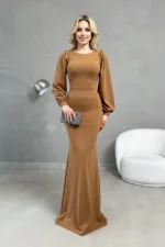 Kadın Rahat Kalıp Uzun Abiye Elbise
