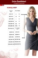 Kadın Vücudu Saran Krep Mini Elbise - Görsel 6