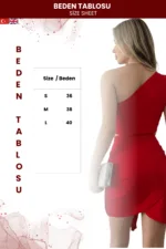 Kadın Farklı Kesim Kısa Elbise - Görsel 5