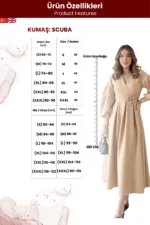 Kadın Kuşaklı Gül Detaylı Şık Elbise - Görsel 6