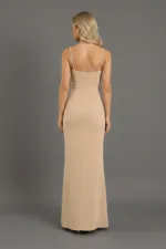 Kadın Scuba Yapılı Modern Stil Abiye Elbise - Görsel 4