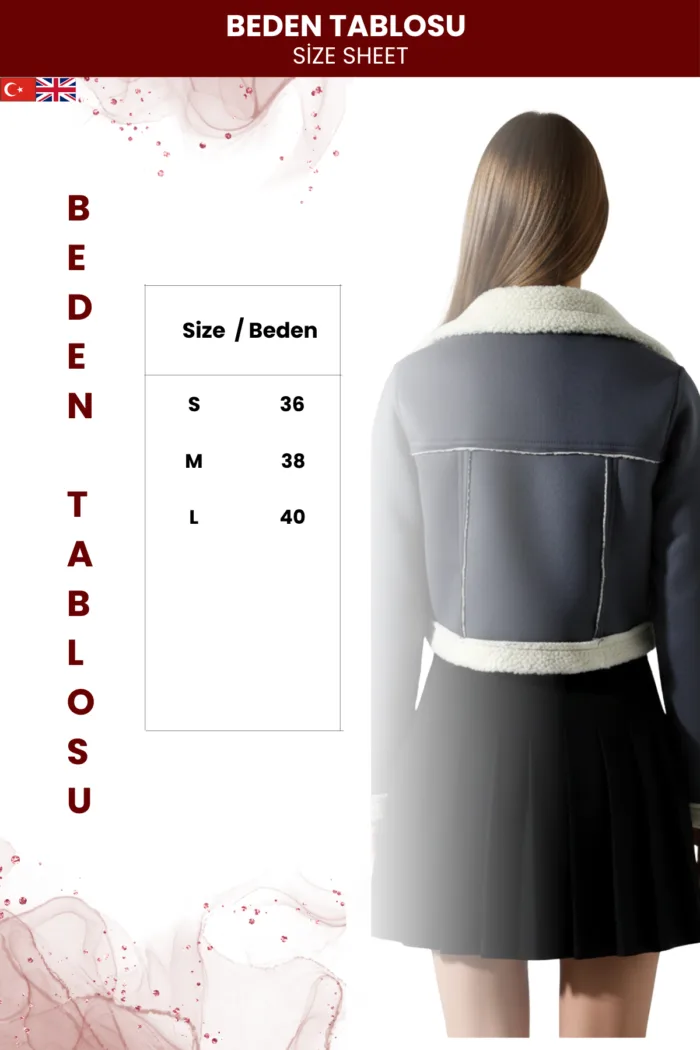 Kadın Süet Kumaş Modern Ceket - Görsel 5