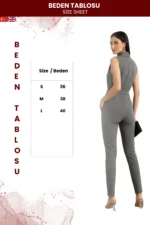 Kadın Gömlek Yaka Yeni Sezon Tulum - Görsel 5