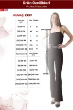 Kadın İthal Krep Günlük Şık Tulum - Görsel 6