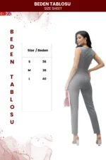 Kadın Modern Kesimli Şık Tulum - Görsel 5
