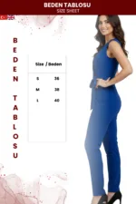 Kadın Feminen Detaylı Dantelli Tulum - Görsel 5