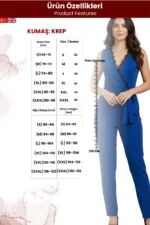 Kadın Feminen Detaylı Dantelli Tulum - Görsel 6