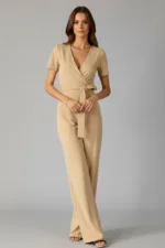 Kadın Kuşaklı Estetik Stil Tulum - Görsel 2