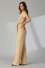Kadın Kuşaklı Estetik Stil Tulum - Görsel 4