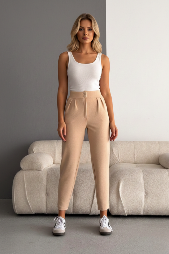 Kadın İthal Krep Trend Pantolon - Görsel 7