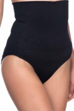 Siyah Yüksek Bel Double Slip Korse - Görsel 2